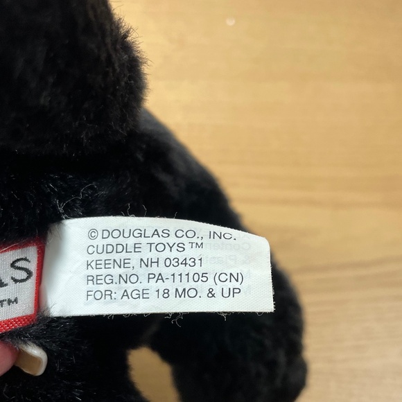 Cabela's x Douglas Black Lab Plush Puppy Dog w/Red Logo Bandana Realistic Toy - Picture 8 of 11